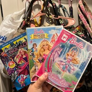 Barbie DVD Bundle - Princess Charm School, Swan Lake & Spy Squad